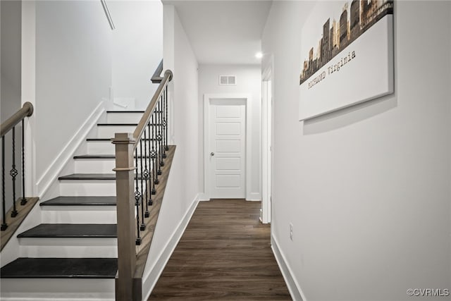 2616 Lassen Walk Unit B, Henrico, VA 23294 - stairs with visible vents, wood finished floors, baseboards, and recessed lighting