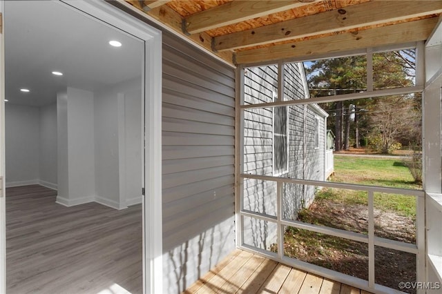 view of sunroom / solarium