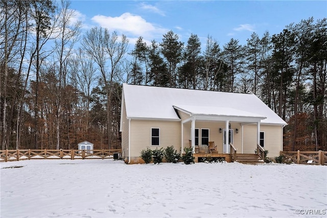 view of front of home with a porch