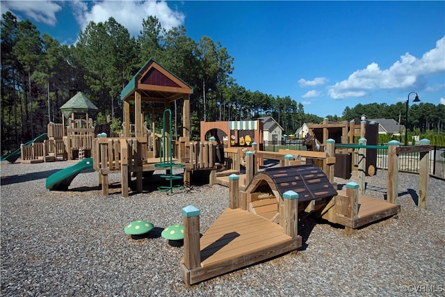 view of jungle gym