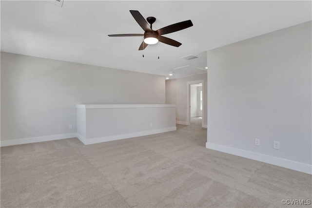 8900 Freebridge Rd, Chesterfield, VA 23832 - spare room featuring light carpet, a ceiling fan, and baseboards
