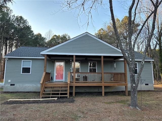 view of front of property with covered porch