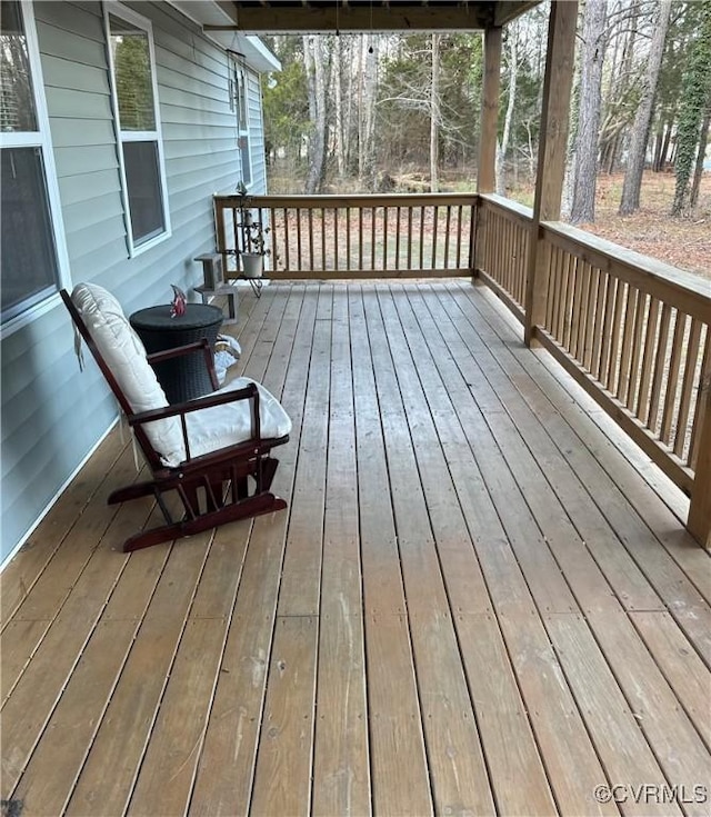 view of wooden terrace