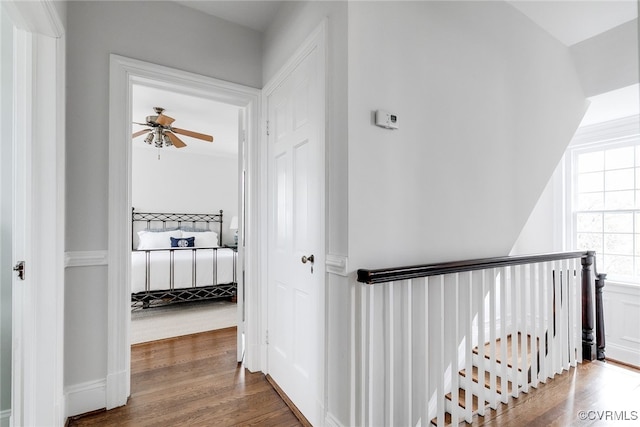 hall featuring hardwood / wood-style flooring