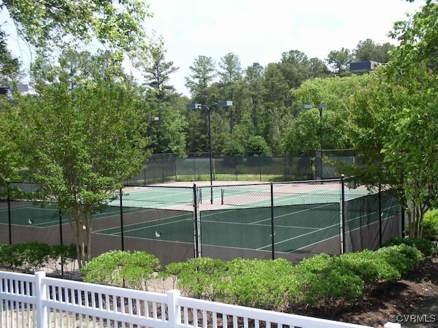 view of tennis court