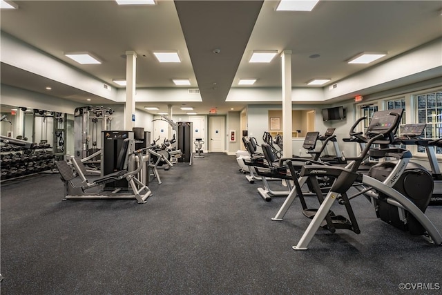 view of workout area