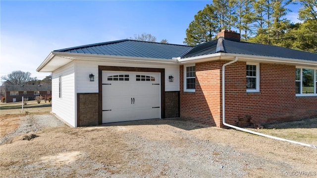 view of home's exterior featuring a garage