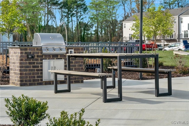 view of patio / terrace featuring area for grilling and grilling area