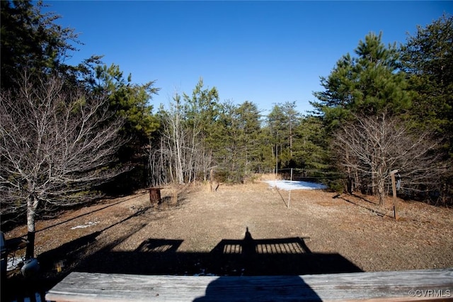 view of yard with a water view