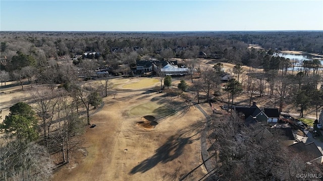 drone / aerial view with a forest view