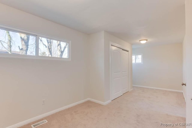 view of carpeted empty room