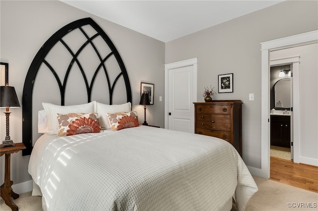 view of carpeted bedroom