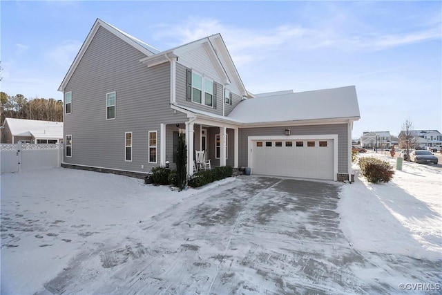 view of front of home featuring a garage