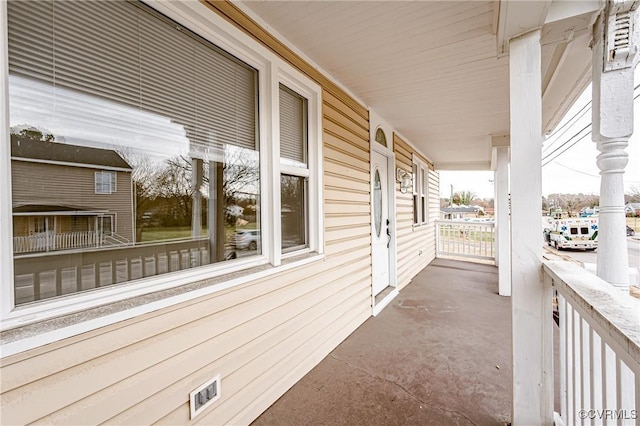 view of patio with covered porch