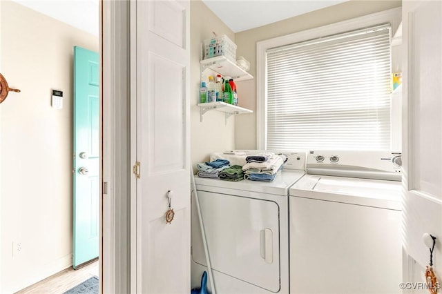 laundry room featuring washer and dryer