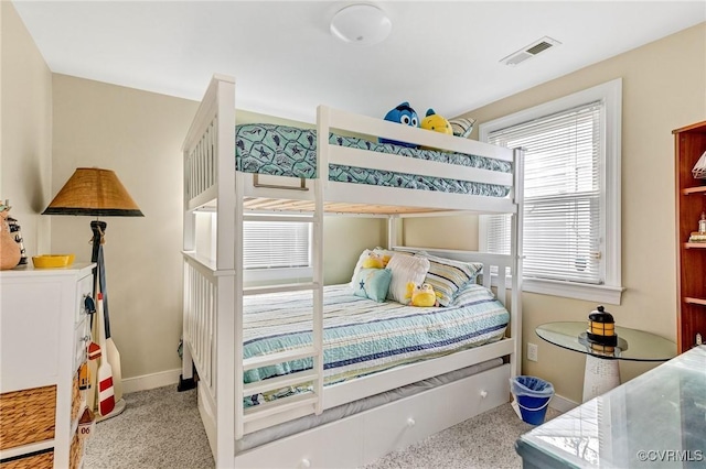 view of carpeted bedroom