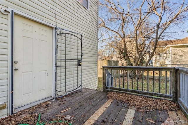 view of wooden deck