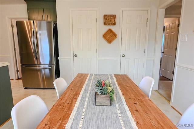 view of dining area