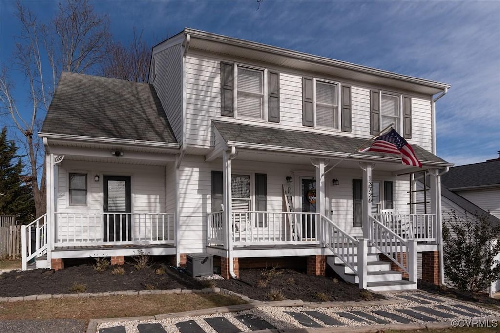 view of front of home with a porch