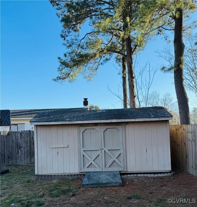 view of outdoor structure