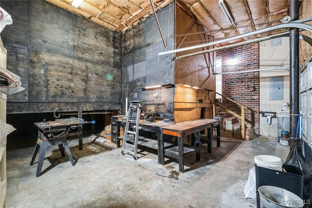 miscellaneous room with concrete flooring