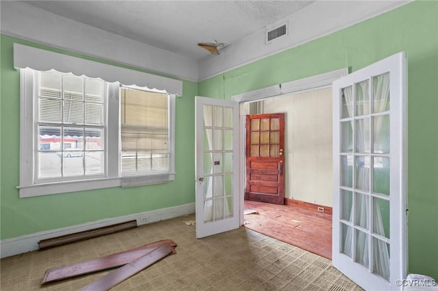 interior space with french doors