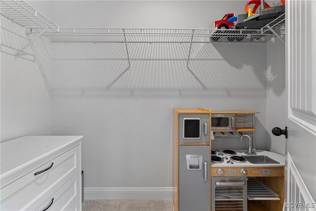 spacious closet featuring a sink