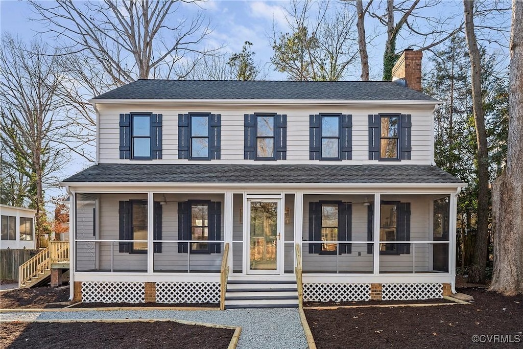 view of front of house with a porch