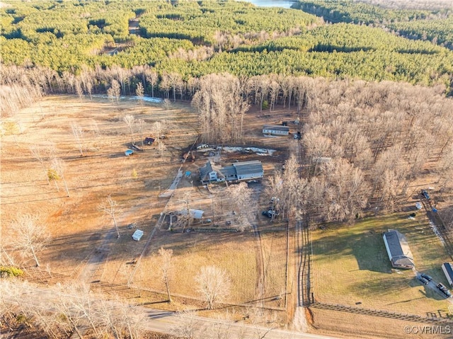 aerial view featuring a rural view