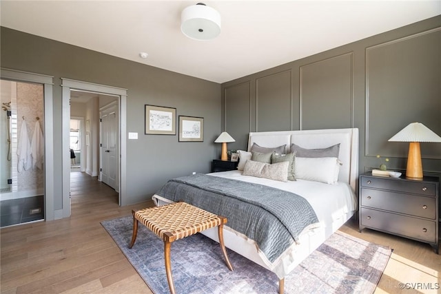 bedroom featuring light hardwood / wood-style flooring