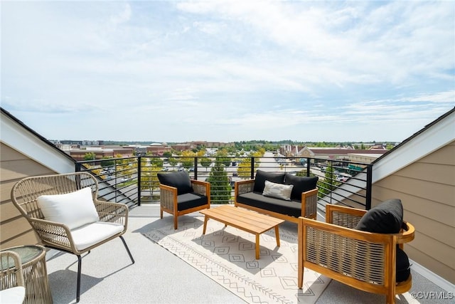 balcony featuring an outdoor hangout area