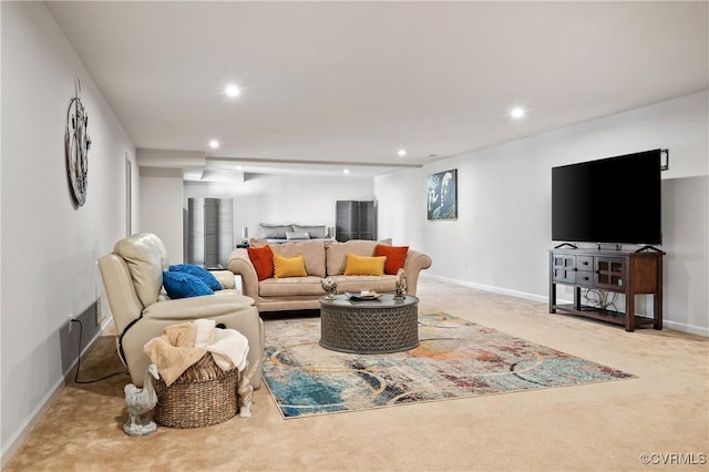 view of carpeted living room