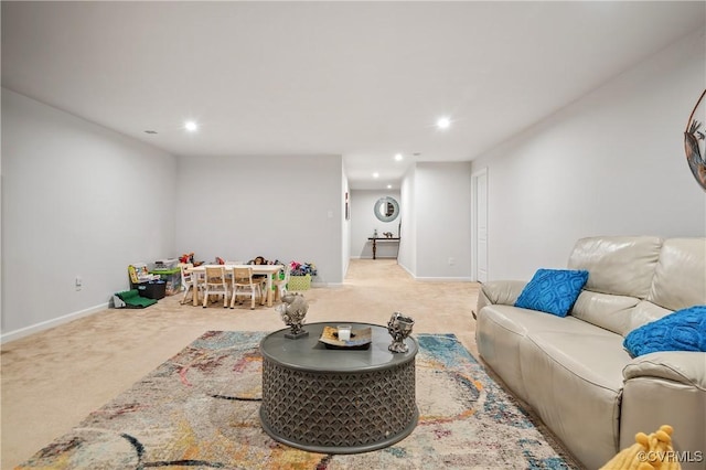 view of carpeted living room