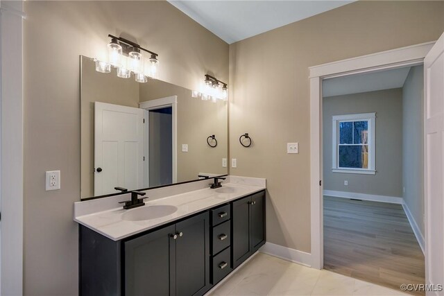 bathroom featuring vanity