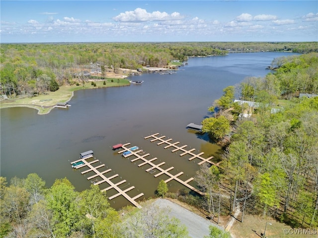 2280 Hensley Rd, Mineral, VA 23117 - drone / aerial view of a heavily wooded area and a large body of water