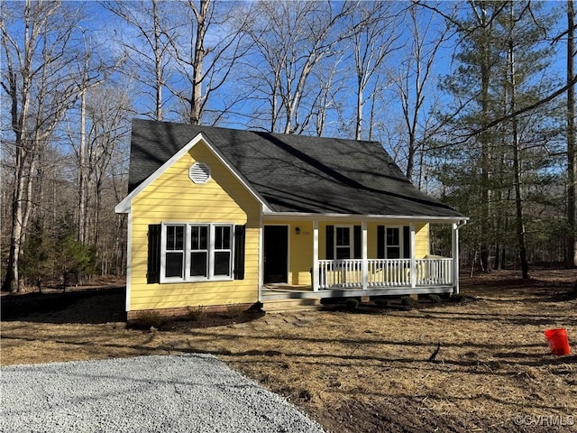 view of front of home with covered porch