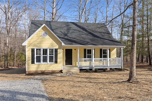 view of front of home featuring a porch