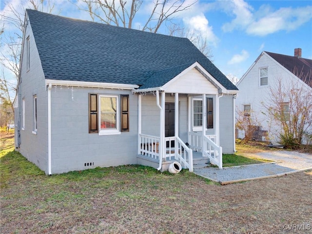 view of bungalow-style home