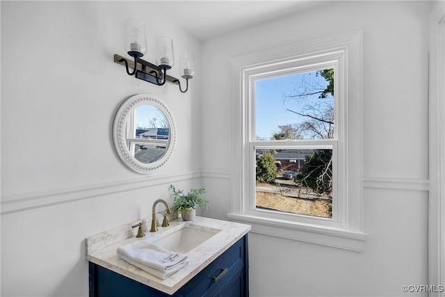 bathroom with vanity