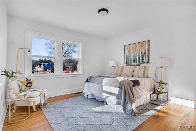 bedroom featuring light hardwood / wood-style flooring