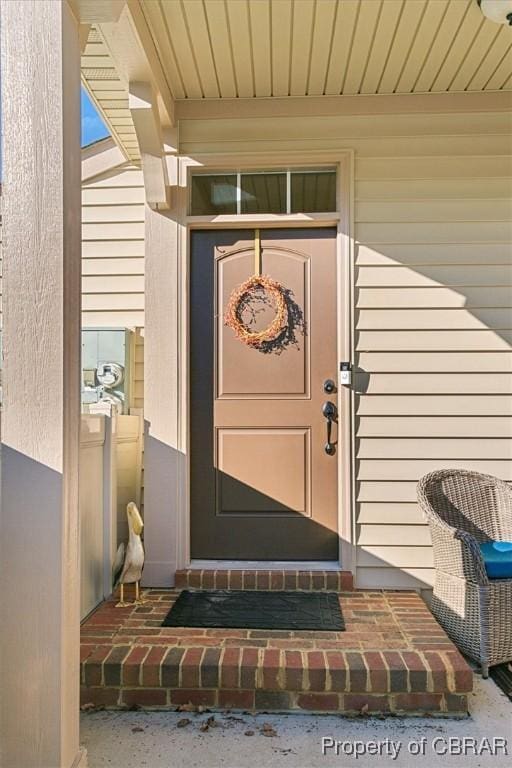 view of doorway to property