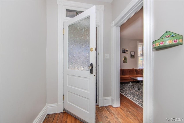 interior space with light wood-type flooring