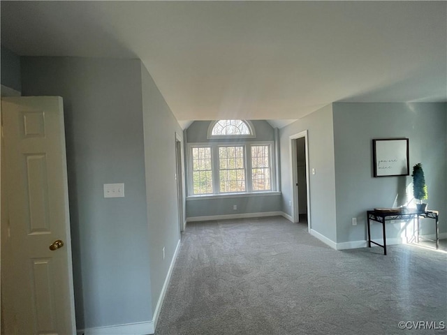 interior space featuring lofted ceiling