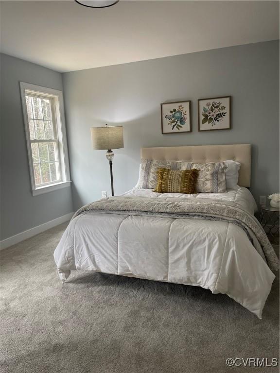 bedroom with carpet floors