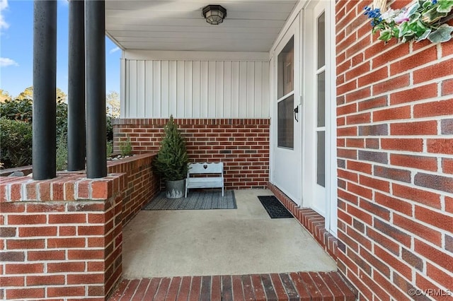 view of patio with a porch