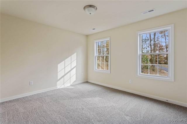 view of carpeted spare room