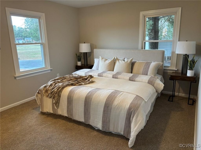 bedroom featuring carpet