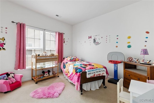 bedroom featuring carpet flooring