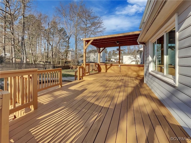 view of wooden deck