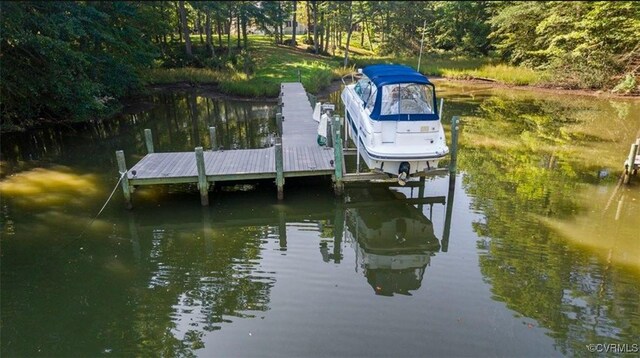 25 Cow Shed Rd, Lancaster, VA 22503 - dock area with a water view and boat lift